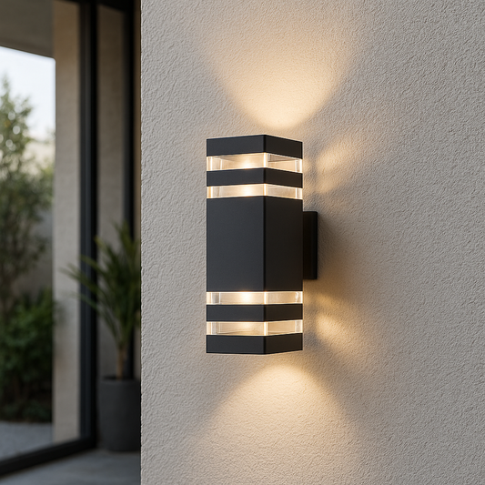 2-Weg Buiten Wandlamp van Aluminium en Glas met LED Verlichting – Weerbestendig en Modern Ontwerp 0