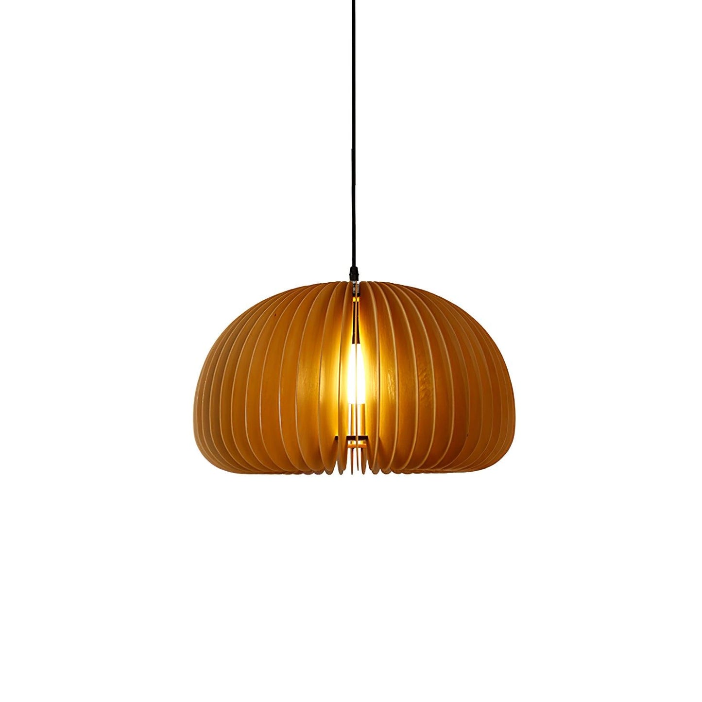 Hanglamp van Hout en Metaal - Moderne Verlichting voor Woonkamer, Eettafel of Slaapkamer - Scandinavisch Design, Diameter 40 cm 12