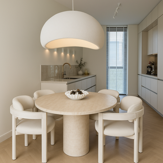 Kanso Hanglamp in Wabi Sabi Stijl – Verstelbare Kleurtemperatuur voor Eetkamer of Woonkamer 1