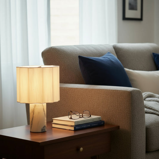 Marmeren Oplaadbare Tafellamp met LED Verlichting – Minimalistisch Ontwerp voor Elegant Interieur 1