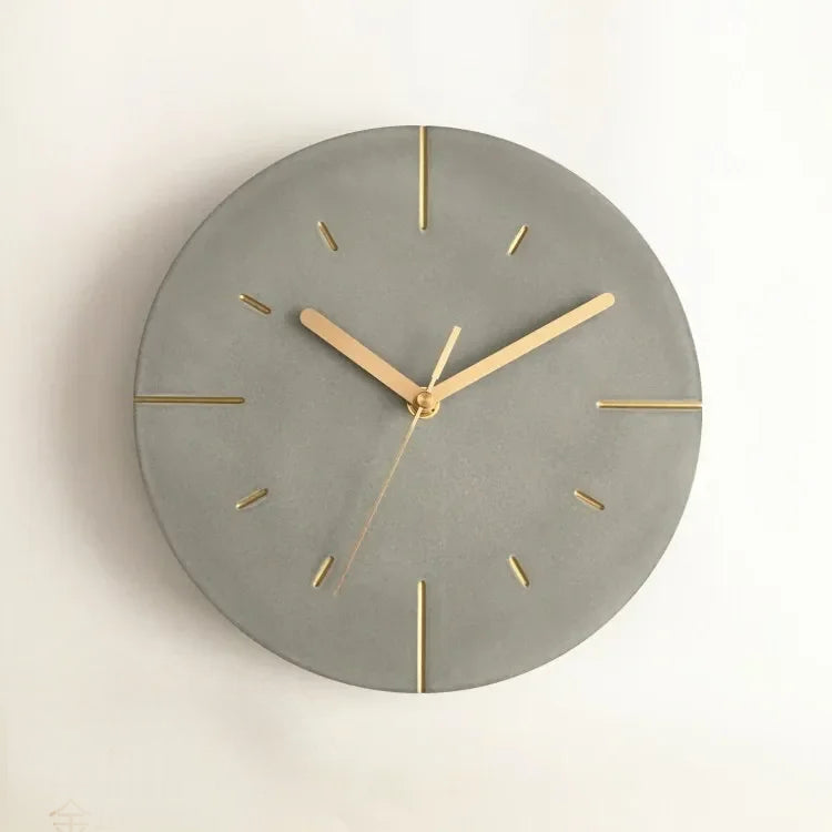 Moderne Cementen Wandklok met 3D Wijzerplaat – Elegante Scandinavische Stijl 6