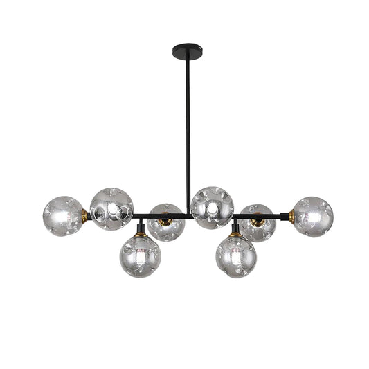 Moderne Hanglamp Zwart met Glazen Kappen voor Eettafel en Woonkamer – Stijlvolle Verlichting voor Elke Ruimte 1