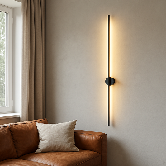 Moderne Lineaire Wandlamp van Ijzer en Acryl met Warm LED Licht – Minimalistisch Design voor Binnengebruik, Verkrijgbaar in Meerdere Maten 1