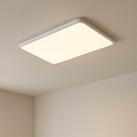 Moderne Vierkante Plafondlamp met LED Verlichting voor Slaapkamer – Dimbaar en Energiezuinig in Wit 1