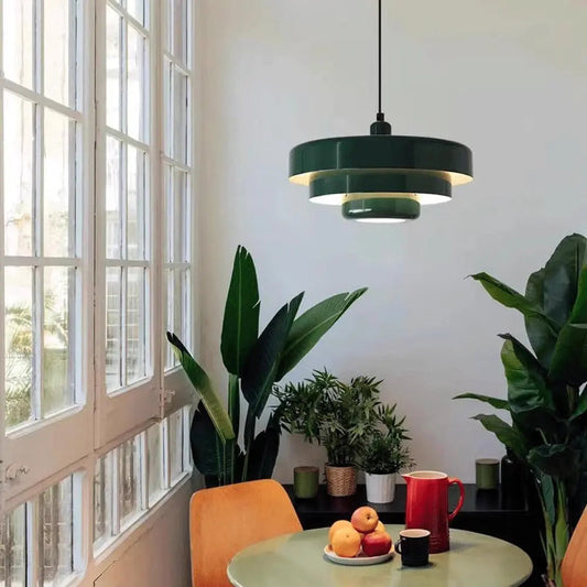 Scandinavische Hanglamp met Middeleeuws Ontwerp voor Eettafel en Woonkamer – Handgemaakt in Groen 1