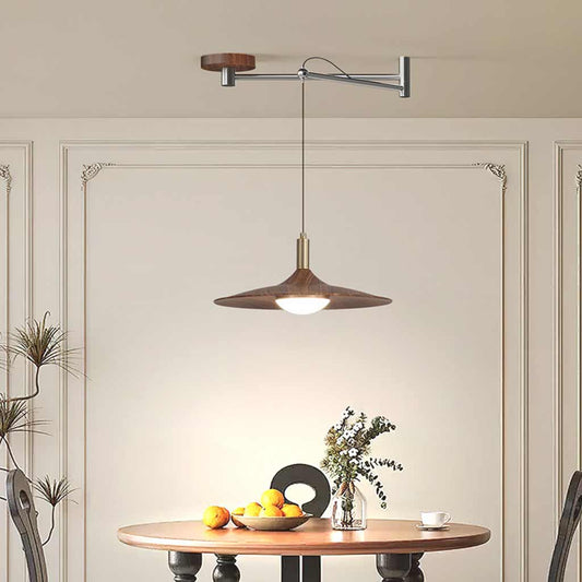 Scandinavische Hanglamp met Verstelbare Zwenkarm en Dimbare LED Verlichting 1