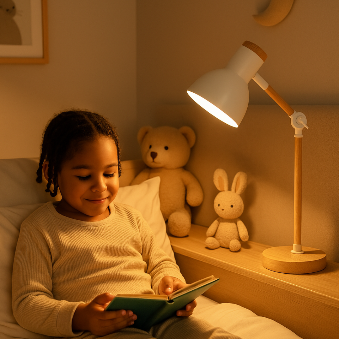 Scandinavische Houten Tafellamp, Inklapbaar en Verstelbaar Ontwerp, 45 cm Hoogte, E26/E27 Fitting, Zachte Verlichting 5