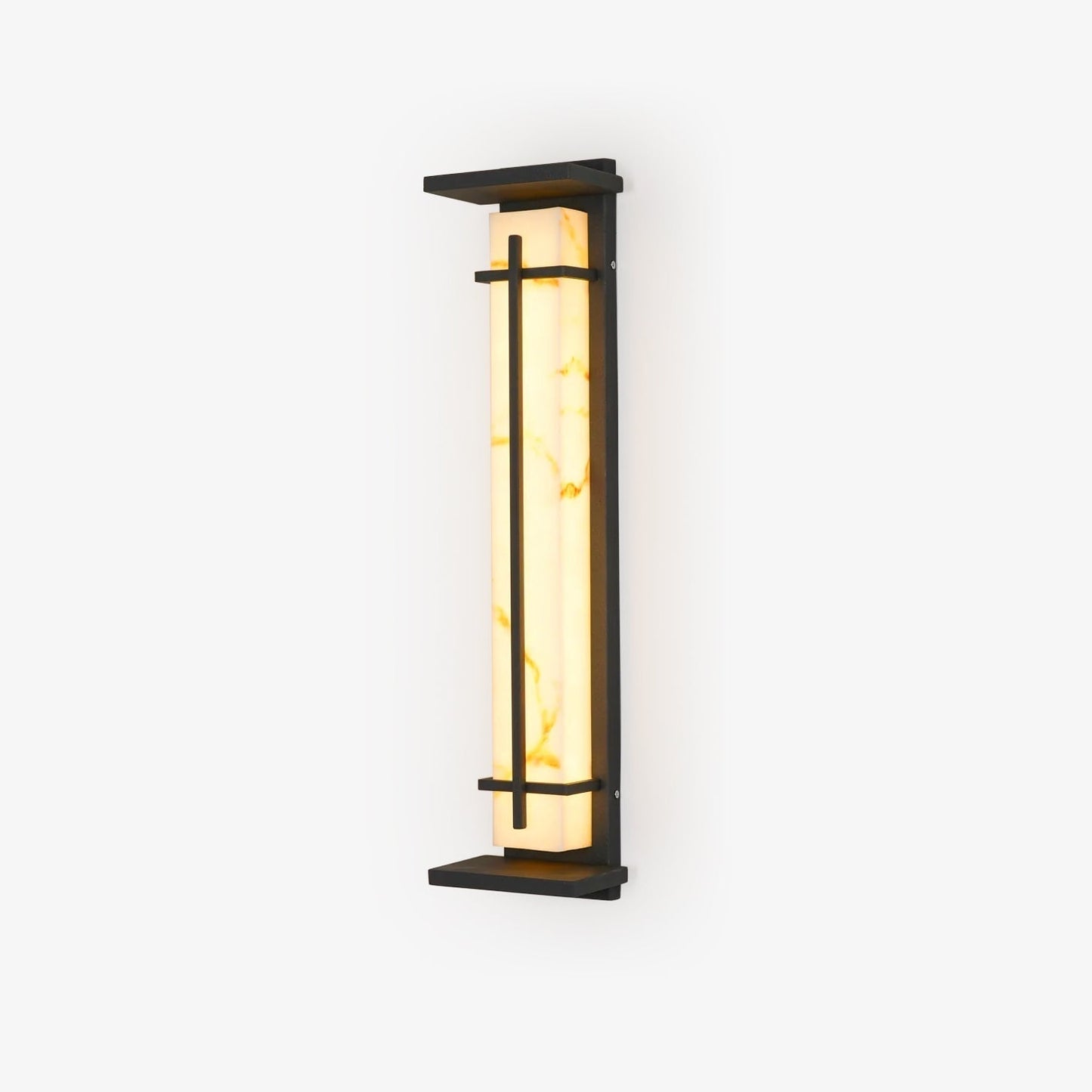 Moderne Buitenlamp met Marmerlook & RVS – IP65 LED Wandlamp