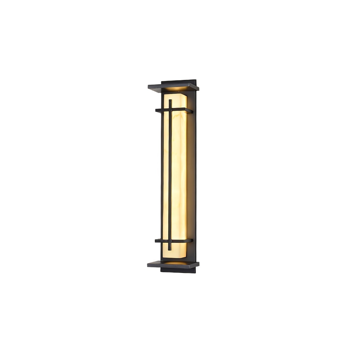 Moderne Buitenlamp met Marmerlook & RVS – IP65 LED Wandlamp