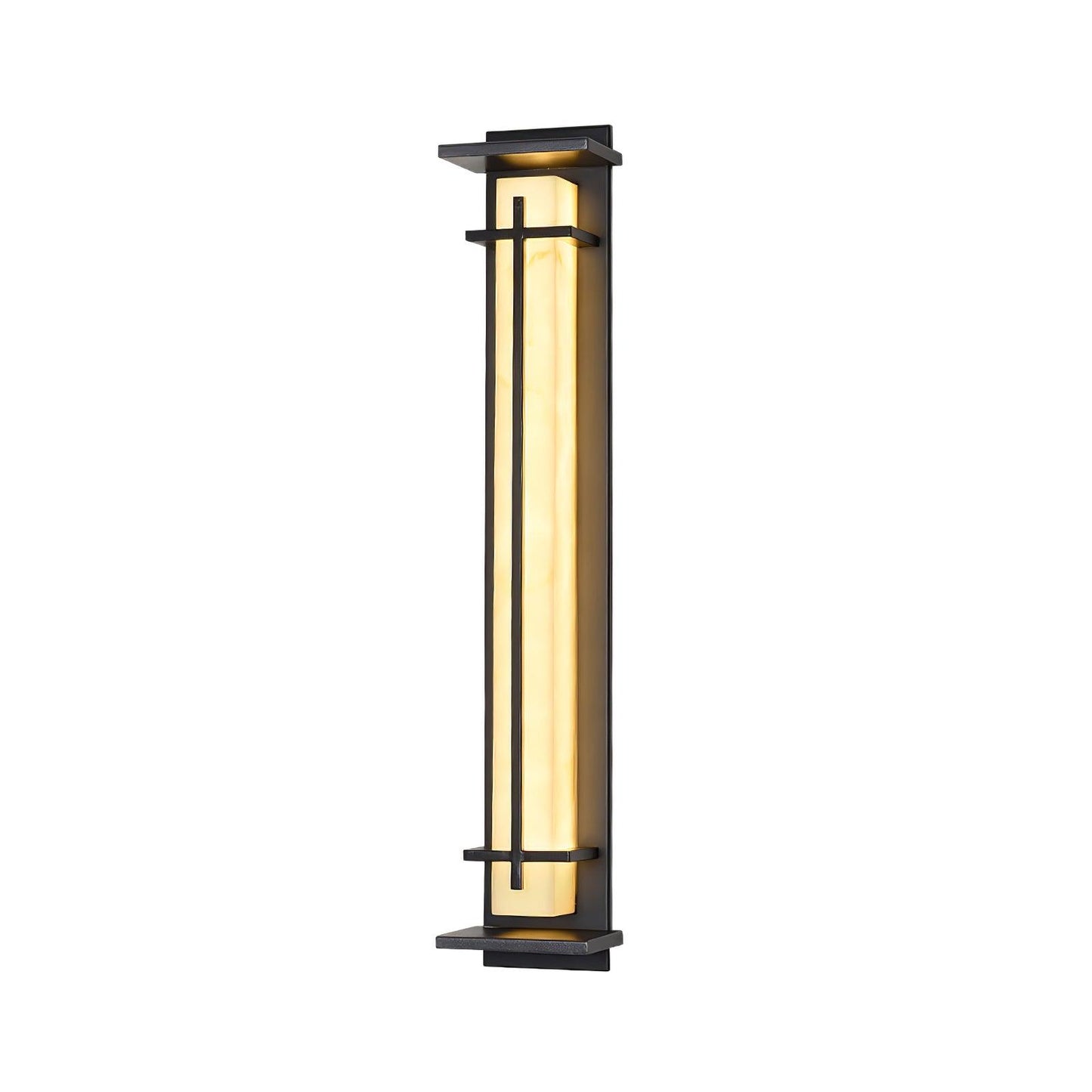 Moderne Buitenlamp met Marmerlook & RVS – IP65 LED Wandlamp