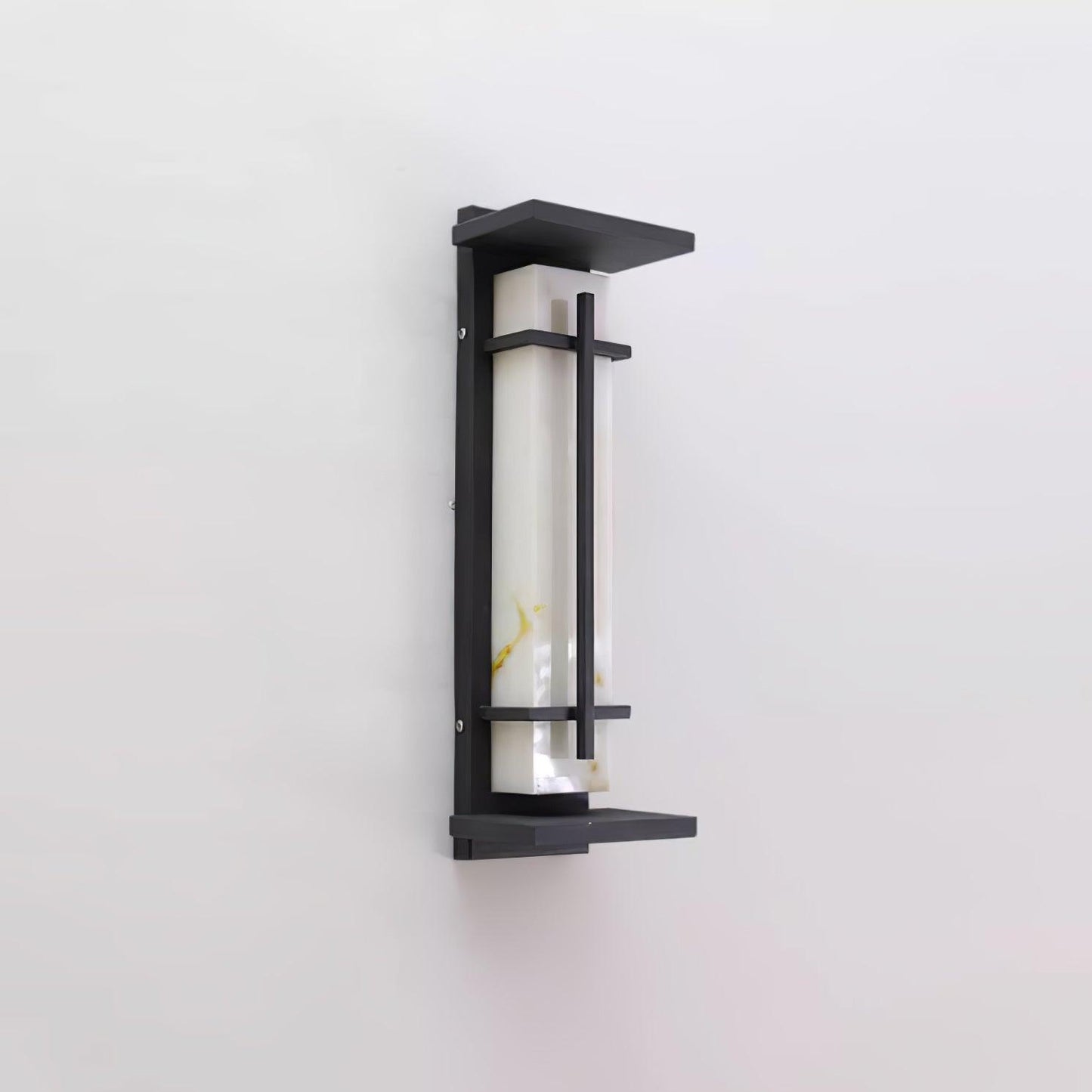 Moderne Buitenlamp met Marmerlook & RVS – IP65 LED Wandlamp