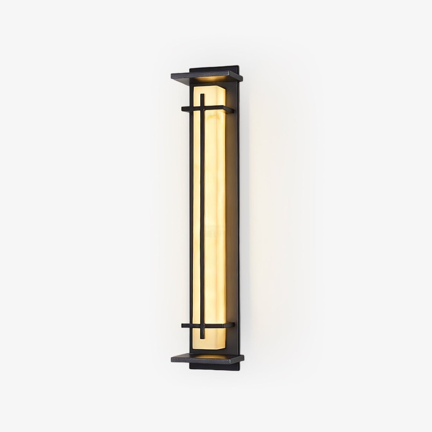 Moderne Buitenlamp met Marmerlook & RVS – IP65 LED Wandlamp
