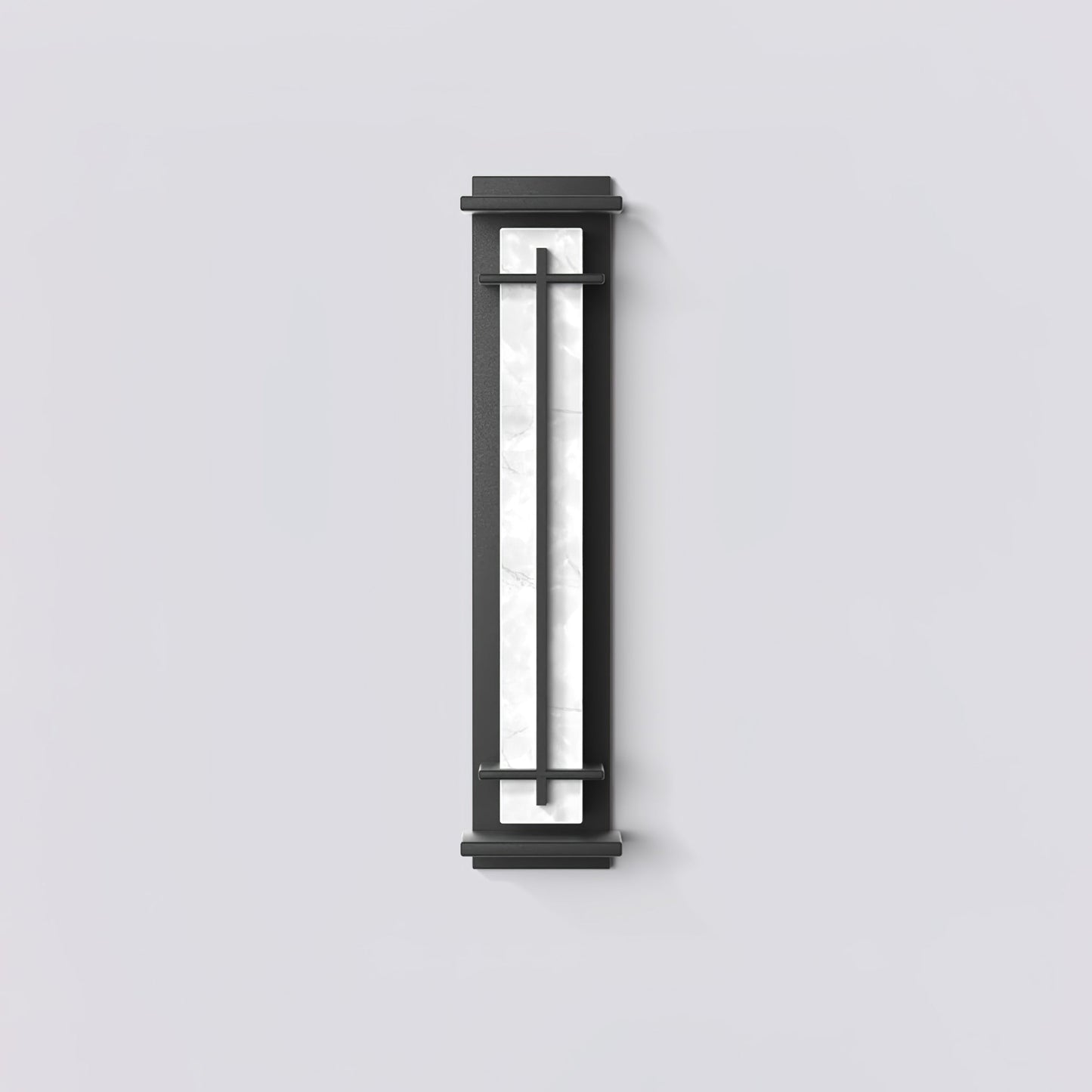 Moderne Buitenlamp met Marmerlook & RVS – IP65 LED Wandlamp