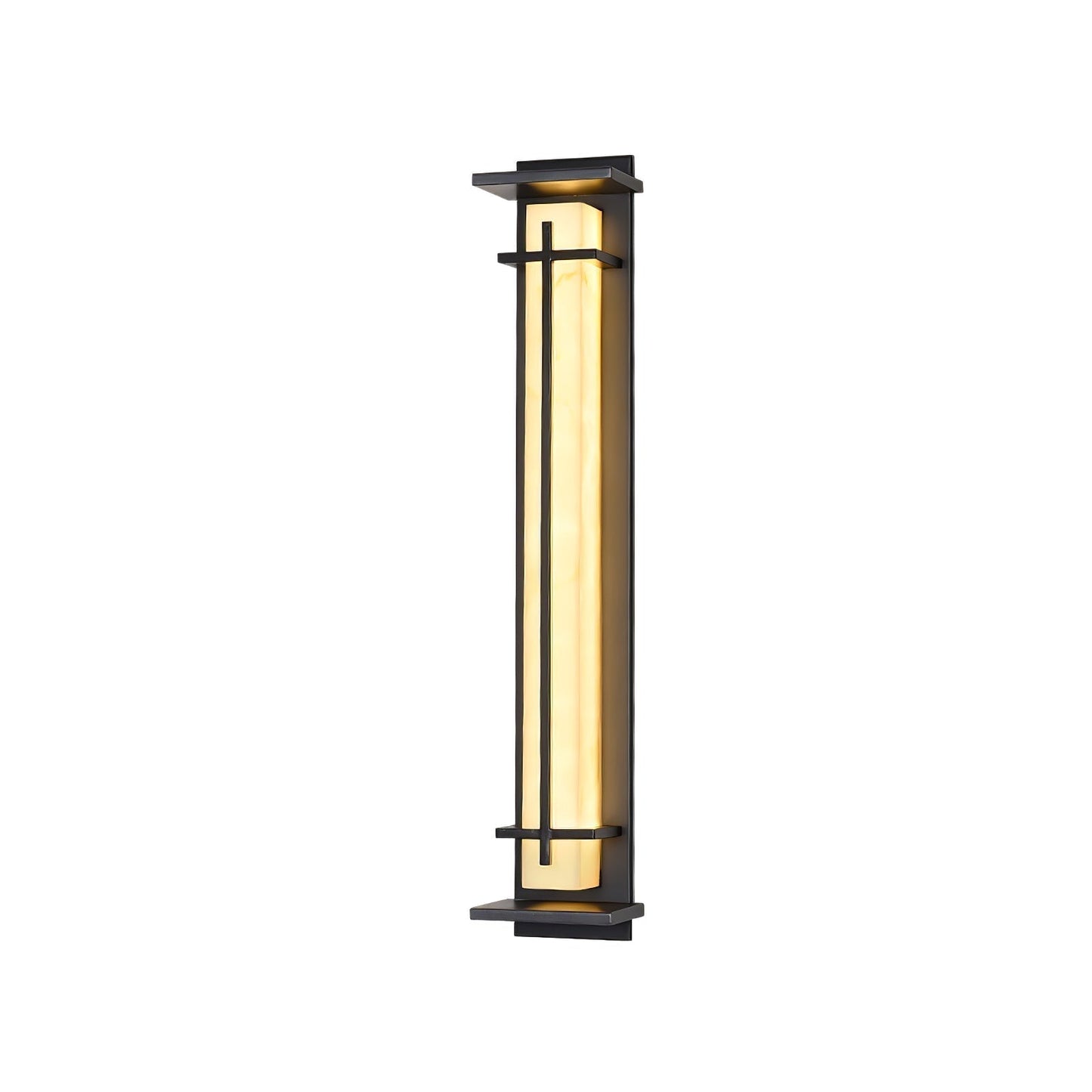 Moderne Buitenlamp met Marmerlook & RVS – IP65 LED Wandlamp