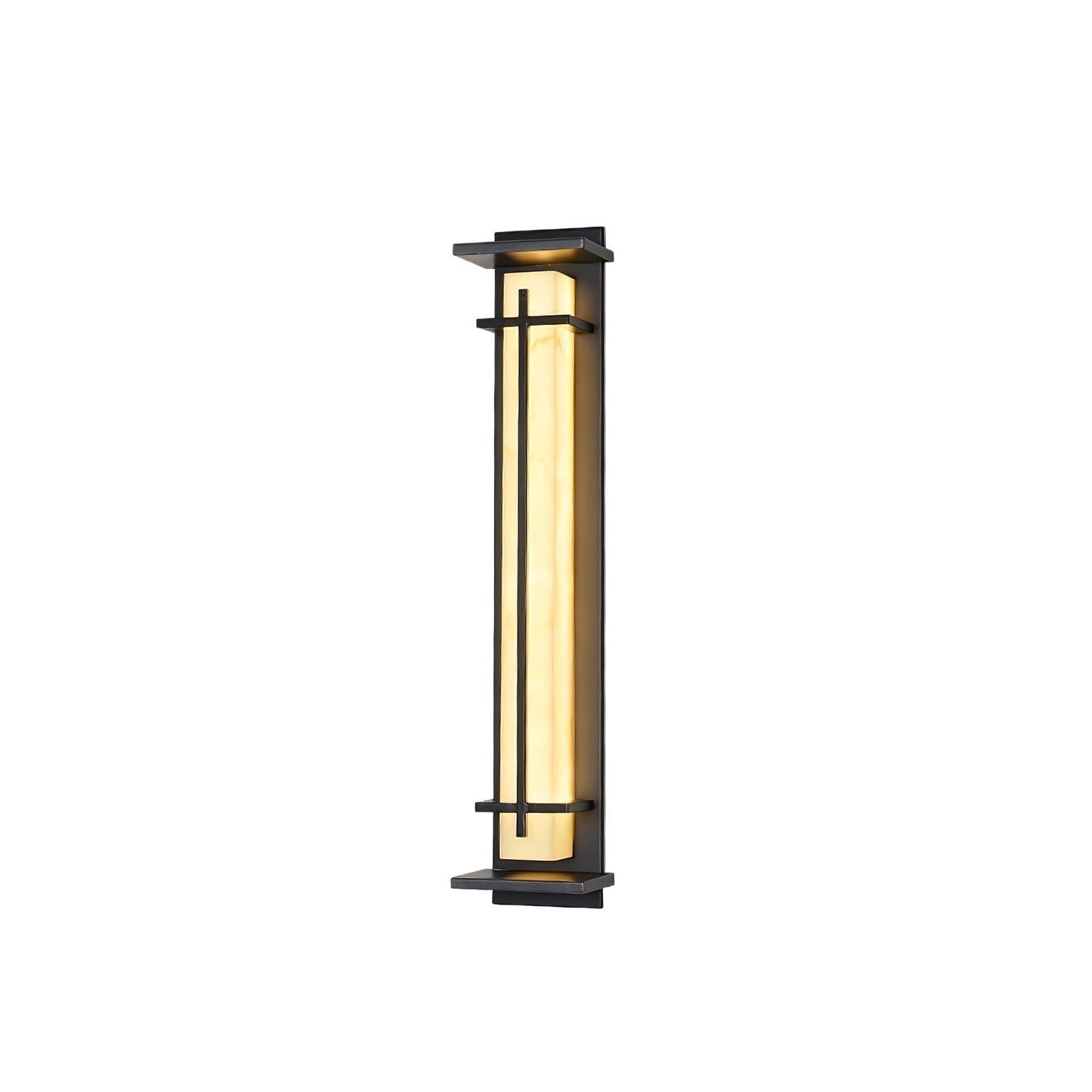 Moderne Buitenlamp met Marmerlook & RVS – IP65 LED Wandlamp
