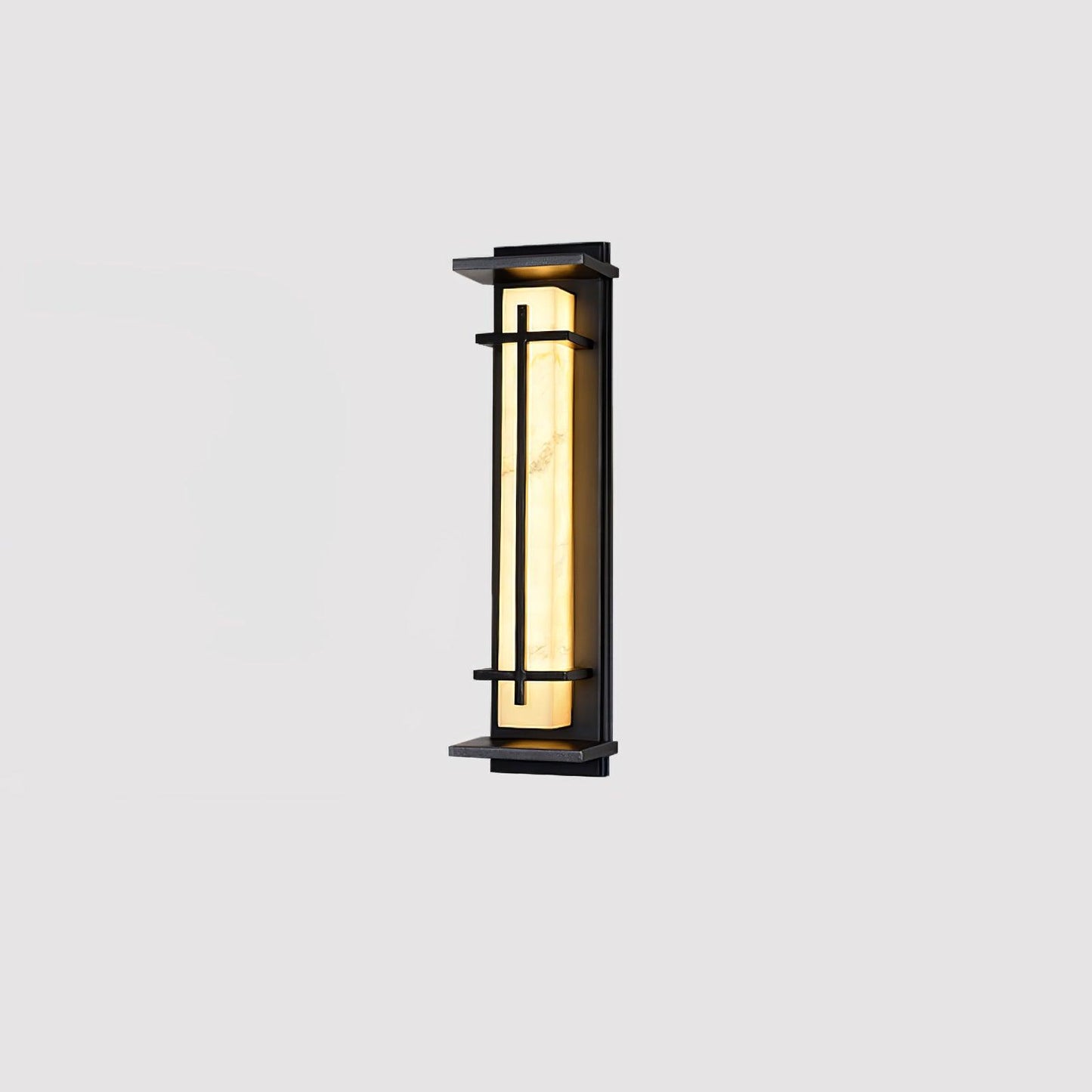 Moderne Buitenlamp met Marmerlook & RVS – IP65 LED Wandlamp