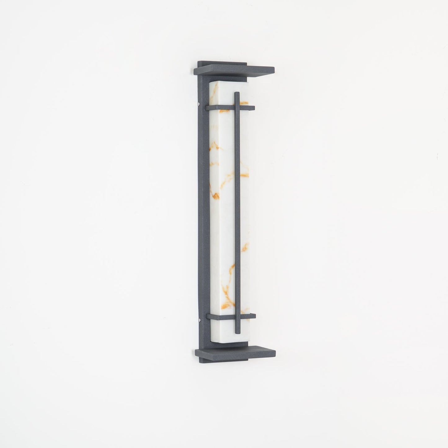 Moderne Buitenlamp met Marmerlook & RVS – IP65 LED Wandlamp
