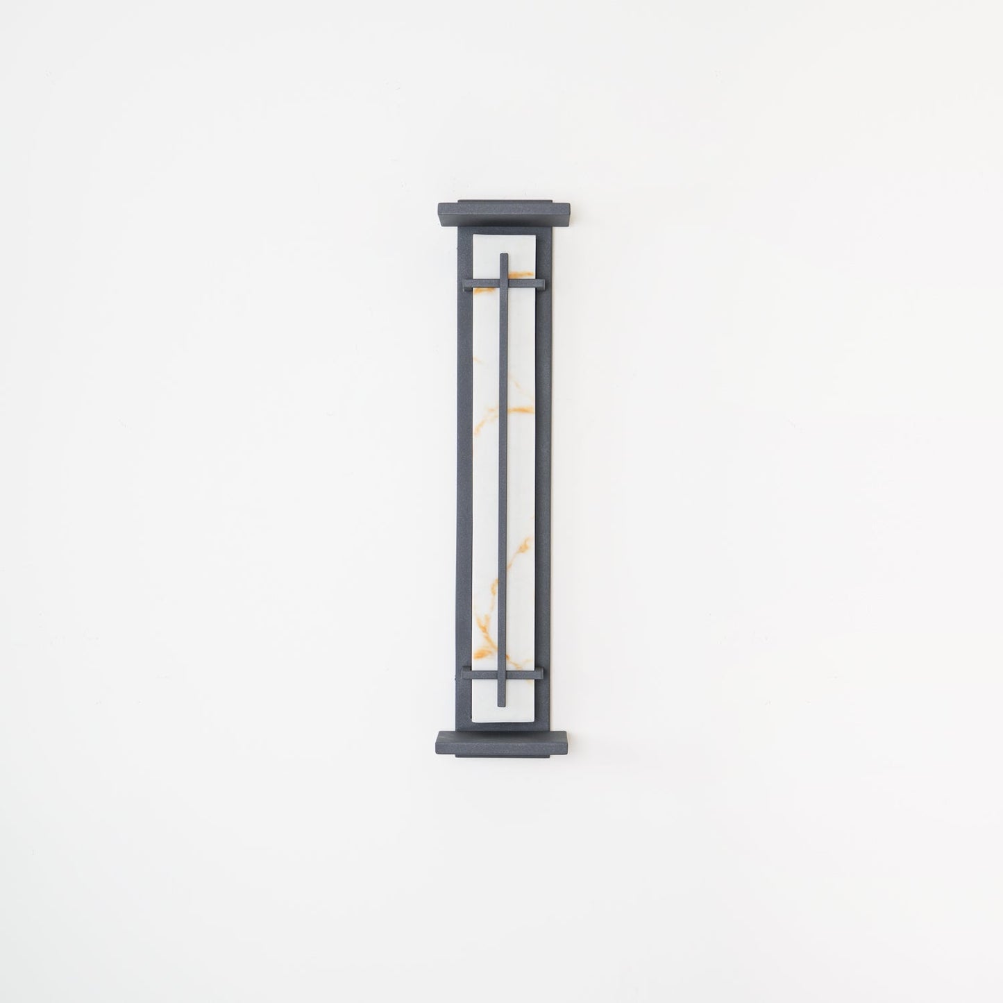 Moderne Buitenlamp met Marmerlook & RVS – IP65 LED Wandlamp