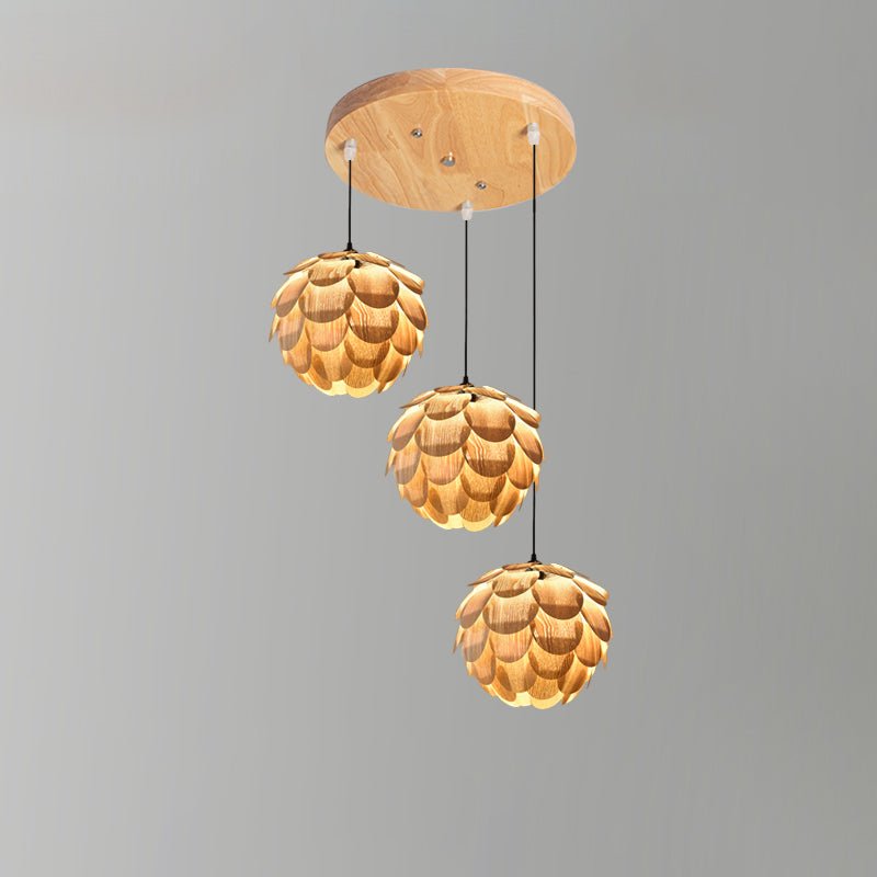 Stijlvolle Houten Hanglamp met Organisch Ontwerp voor Woonkamer en Eettafel – Warm Licht en Natuurlijke Charme 12