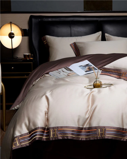 4-delige Katoen Satijn Beddengoedset met 300TC en Elegante Borduursels – Luxe en Ademend voor Ultiem Comfort 8