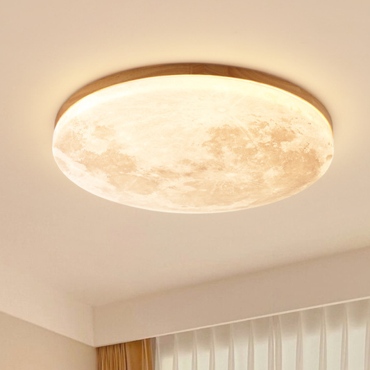 Dimbare Plafondlamp Maanvorm – Modern LED Plafonniere voor Slaapkamer en Woonkamer met Warm Wit Licht 1
