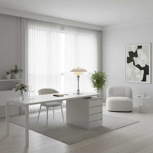 Dimbare Tafellamp van Ijzer en Glas – Elegante LED Verlichting voor Woonkamer, Slaapkamer en Kantoor 1