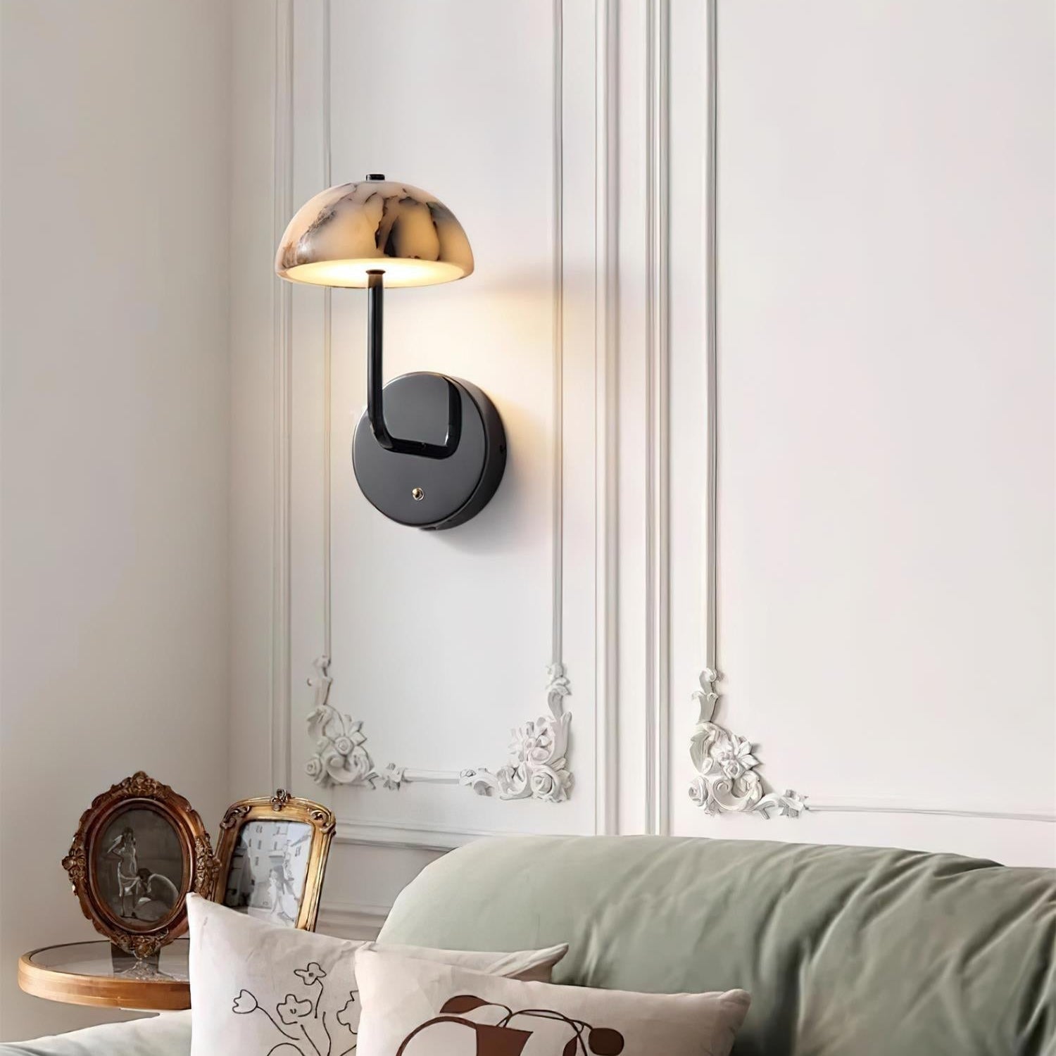 Elegante Wandlamp van Bulgari Marmer met LED Verlichting voor Binnen – Moderne Muurlamp voor Woonkamer en Slaapkamer 7