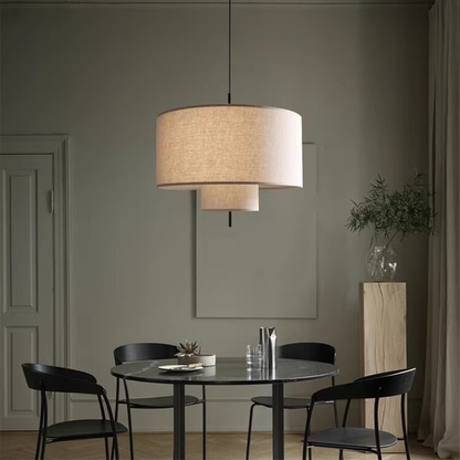 Elegante Zijden Hanglamp met Verstelbare Hoogte voor Woonkamer en Eetkamer – Warm Witte LED Verlichting, Diameter 40-60 cm 2