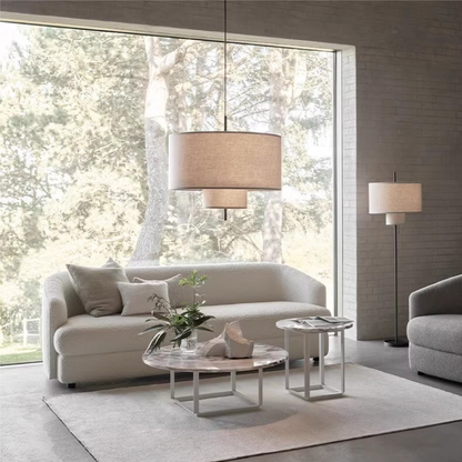 Elegante Zijden Hanglamp met Verstelbare Hoogte voor Woonkamer en Eetkamer – Warm Witte LED Verlichting, Diameter 40-60 cm 4