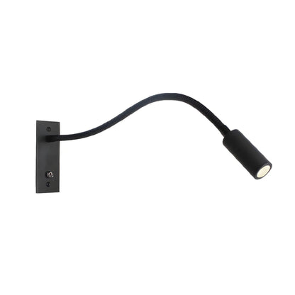 Flexibele Zwarte Wandlamp met LED en Gooseneck voor Slaapkamer en Werkruimte – Ideaal als Muurlamp 0