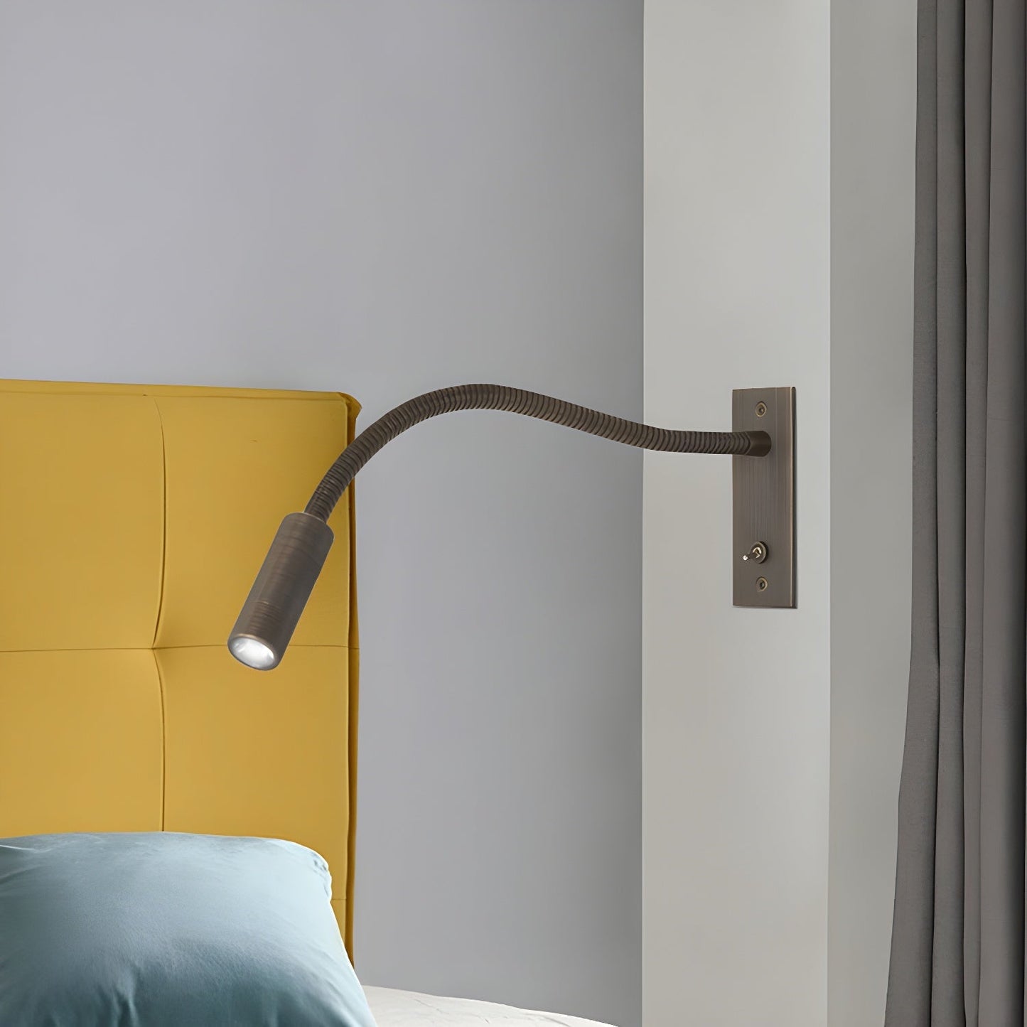 Flexibele Zwarte Wandlamp met LED en Gooseneck voor Slaapkamer en Werkruimte – Ideaal als Muurlamp 2