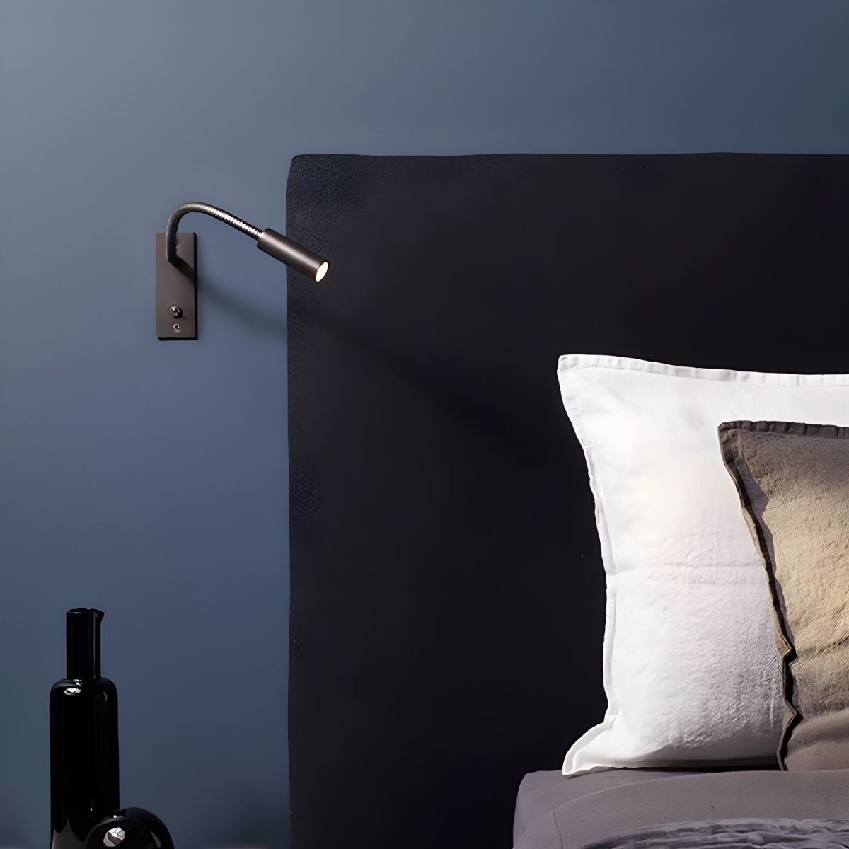 Flexibele Zwarte Wandlamp met LED en Gooseneck voor Slaapkamer en Werkruimte – Ideaal als Muurlamp 5