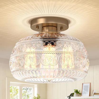 Flora Glazen Semi-Inbouwplafondlamp – Modern Design met Energiezuinige LED Verlichting 2