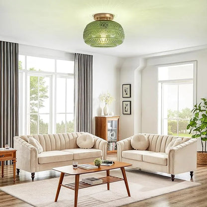 Flora Glazen Semi-Inbouwplafondlamp – Modern Design met Energiezuinige LED Verlichting 3