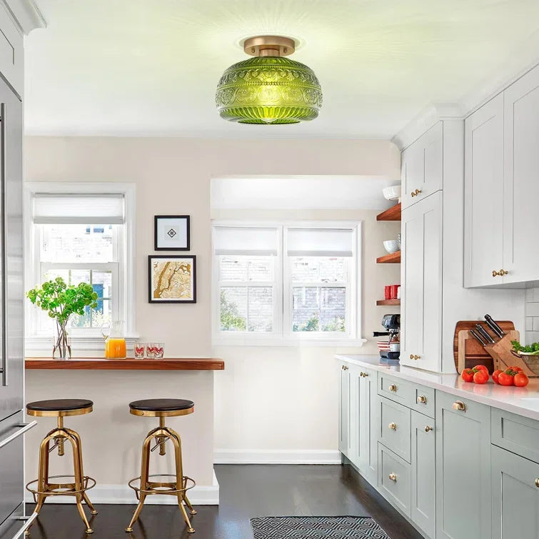 Flora Glazen Semi-Inbouwplafondlamp – Modern Design met Energiezuinige LED Verlichting 4