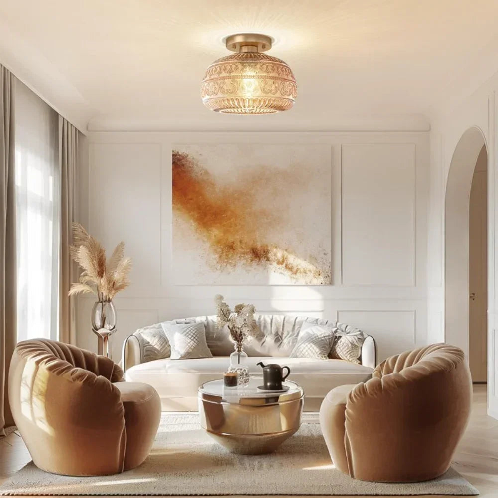 Flora Glazen Semi-Inbouwplafondlamp – Modern Design met Energiezuinige LED Verlichting 5