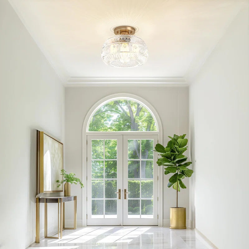 Flora Glazen Semi-Inbouwplafondlamp – Modern Design met Energiezuinige LED Verlichting 7