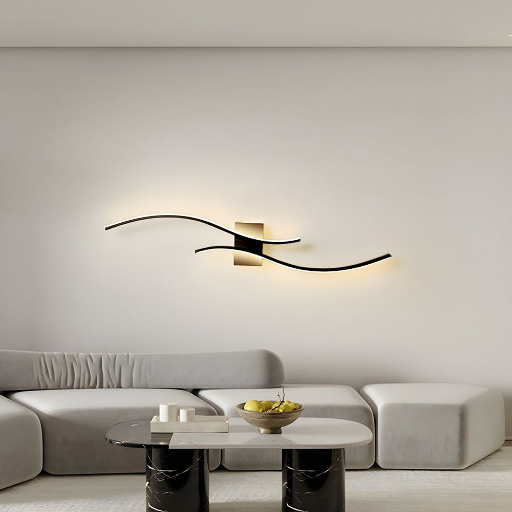 Gillon Wandlamp Golvend Design met Geïntegreerde LED Verlichting voor Binnen - Modern Muurlamp voor Woonkamer en Slaapkamer 2