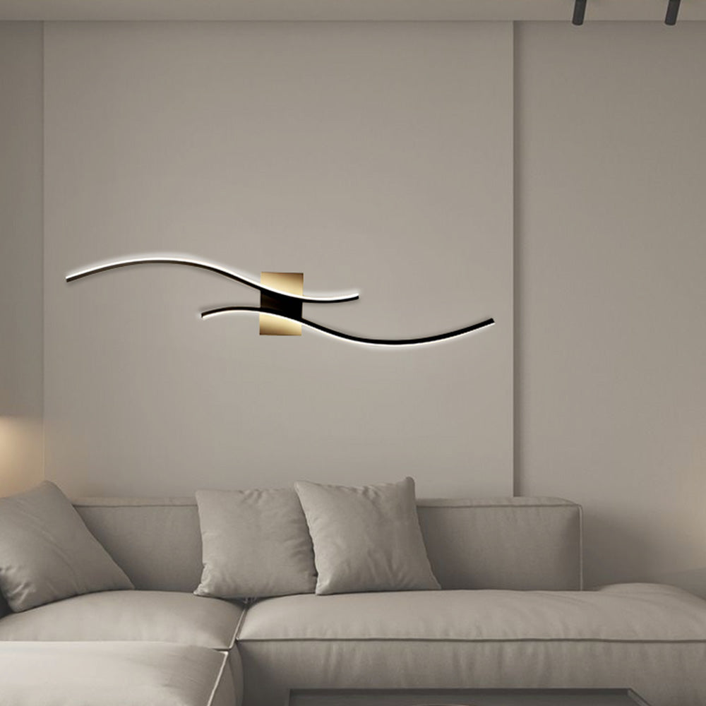 Gillon Wandlamp Golvend Design met Geïntegreerde LED Verlichting voor Binnen - Modern Muurlamp voor Woonkamer en Slaapkamer 3