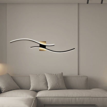 Gillon Wandlamp Golvend Design met Geïntegreerde LED Verlichting voor Binnen - Modern Muurlamp voor Woonkamer en Slaapkamer 3