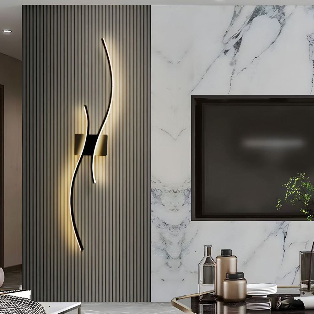 Gillon Wandlamp Golvend Design met Geïntegreerde LED Verlichting voor Binnen - Modern Muurlamp voor Woonkamer en Slaapkamer 5