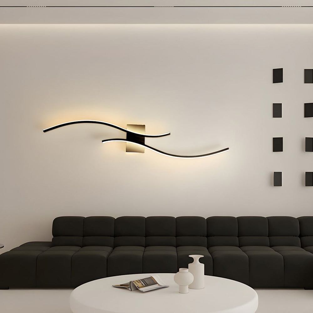 Gillon Wandlamp Golvend Design met Geïntegreerde LED Verlichting voor Binnen - Modern Muurlamp voor Woonkamer en Slaapkamer 6