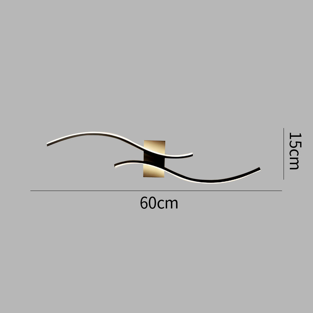 Gillon Wandlamp Golvend Design met Geïntegreerde LED Verlichting voor Binnen - Modern Muurlamp voor Woonkamer en Slaapkamer 8