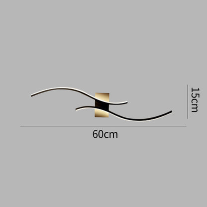 Gillon Wandlamp Golvend Design met Geïntegreerde LED Verlichting voor Binnen - Modern Muurlamp voor Woonkamer en Slaapkamer 8