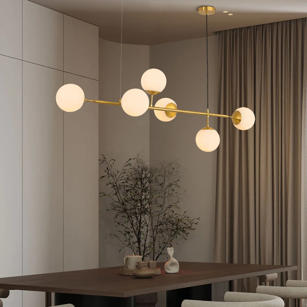 Glazen Bol Hanglamp voor Eettafel of Woonkamer – Stijlvolle Modern Verlichting met Warm Licht 2