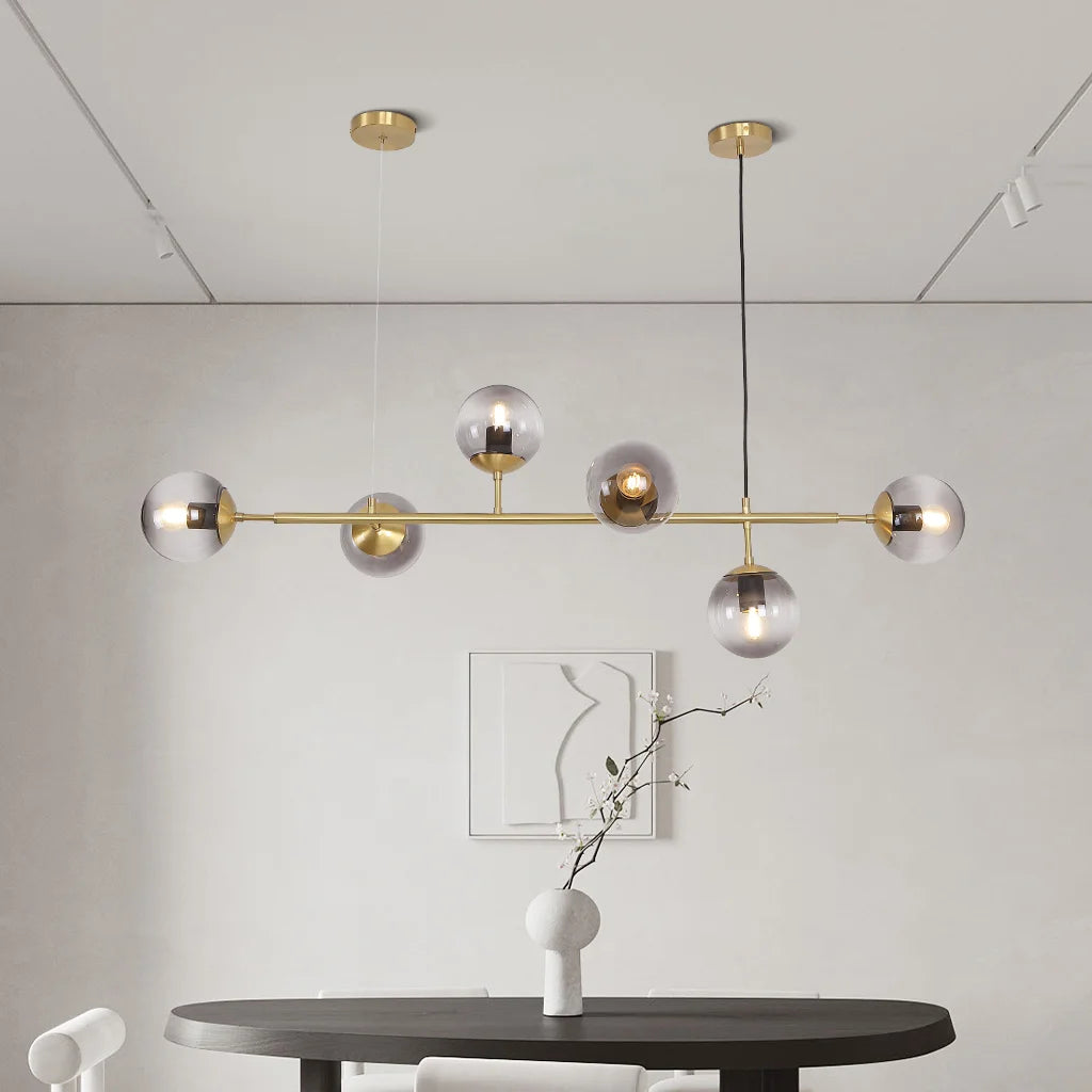 Glazen Bol Hanglamp voor Eettafel of Woonkamer – Stijlvolle Modern Verlichting met Warm Licht 4