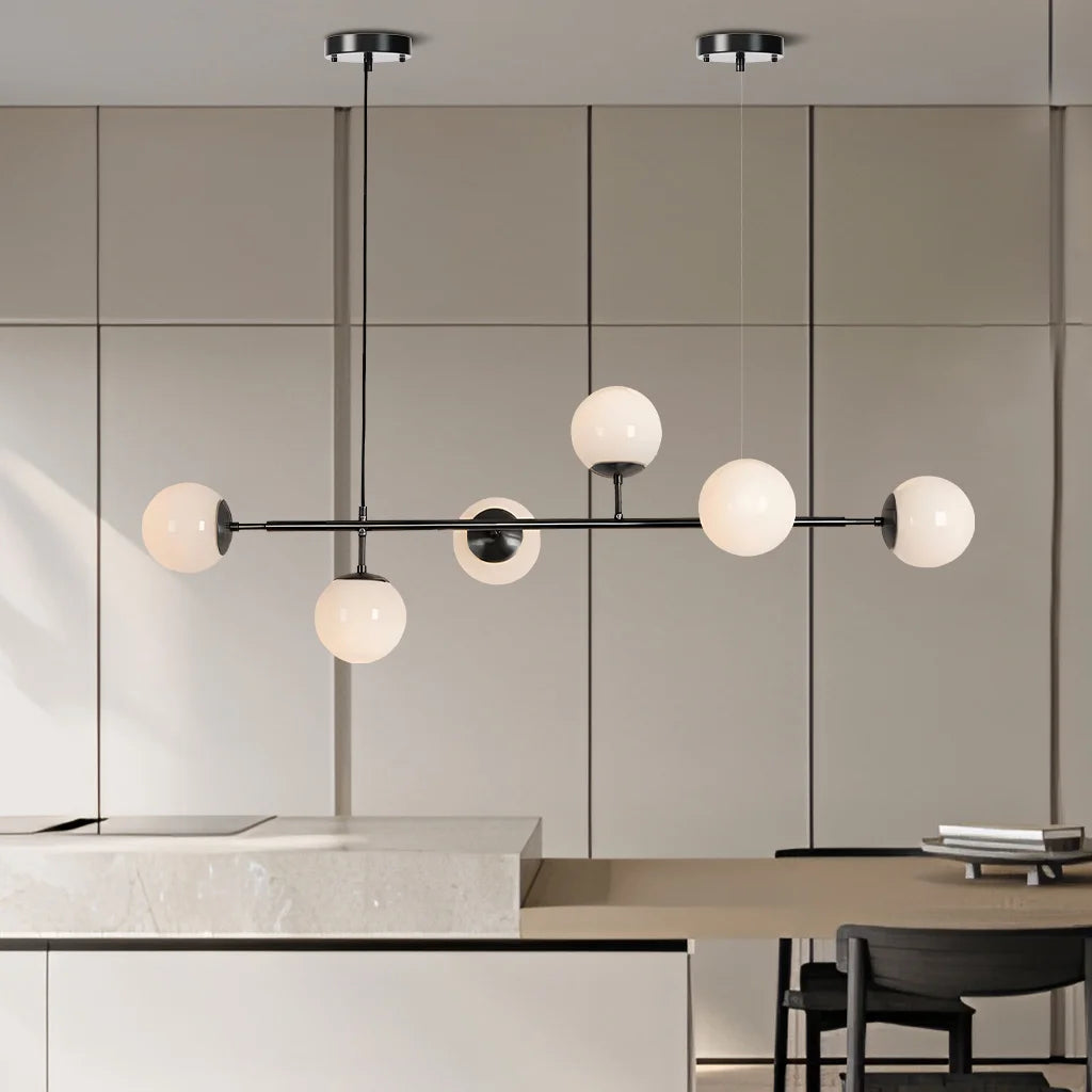 Glazen Bol Hanglamp voor Eettafel of Woonkamer – Stijlvolle Modern Verlichting met Warm Licht 5
