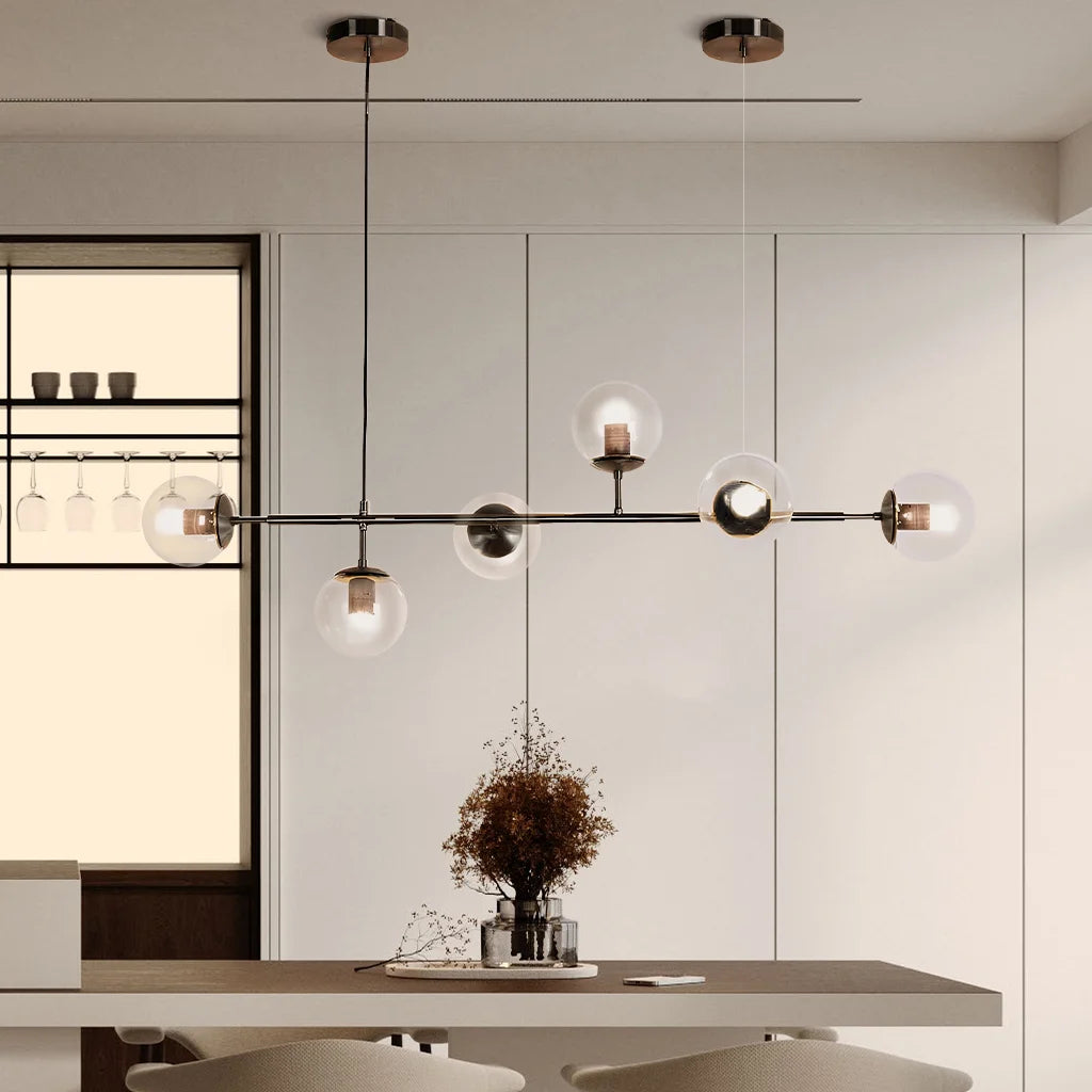 Glazen Bol Hanglamp voor Eettafel of Woonkamer – Stijlvolle Modern Verlichting met Warm Licht 6