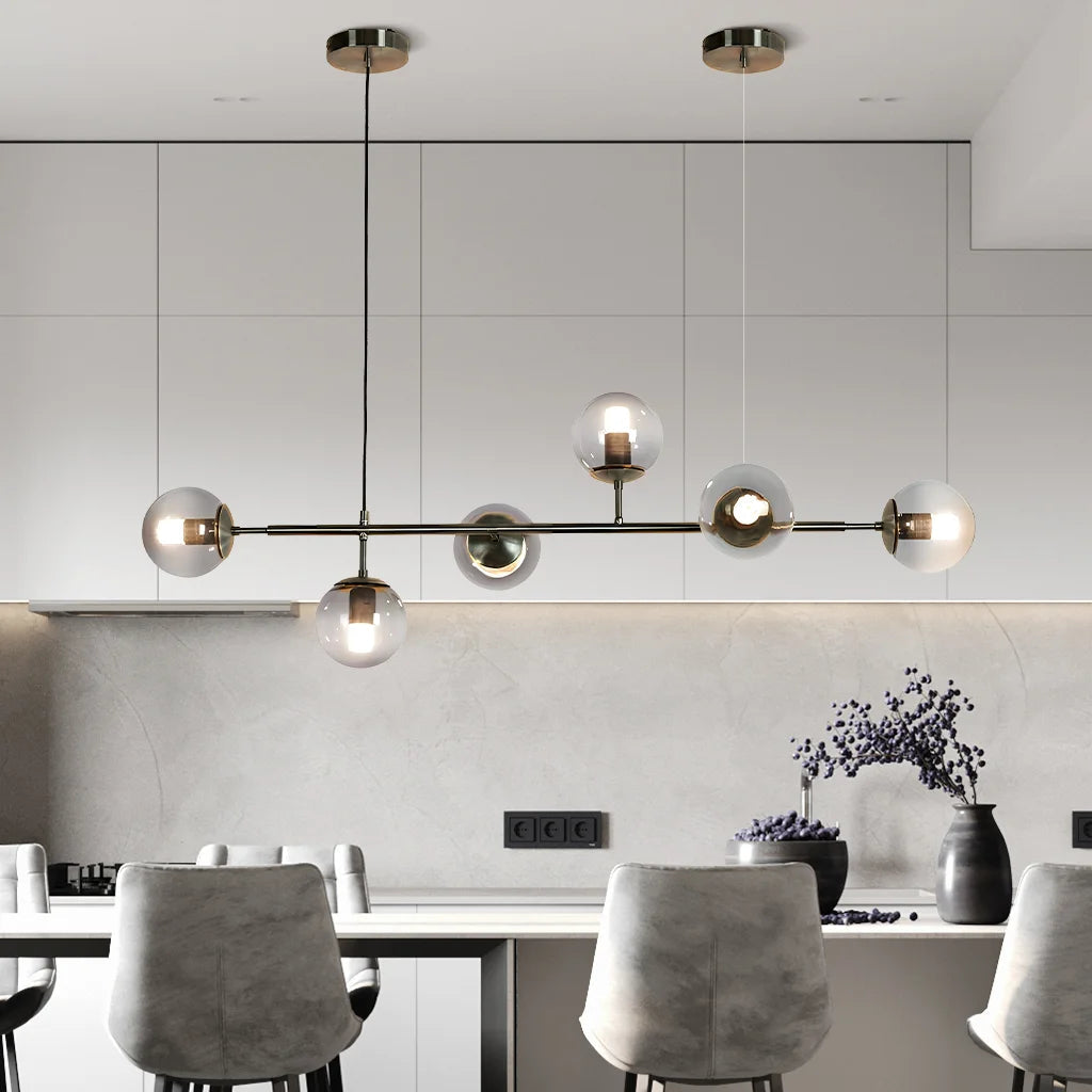 Glazen Bol Hanglamp voor Eettafel of Woonkamer – Stijlvolle Modern Verlichting met Warm Licht 7