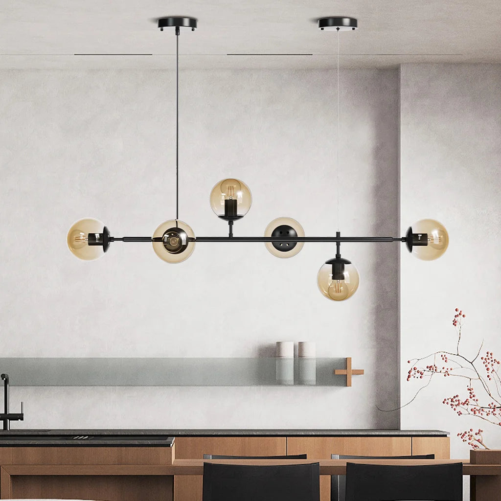 Glazen Bol Hanglamp voor Eettafel of Woonkamer – Stijlvolle Modern Verlichting met Warm Licht 8